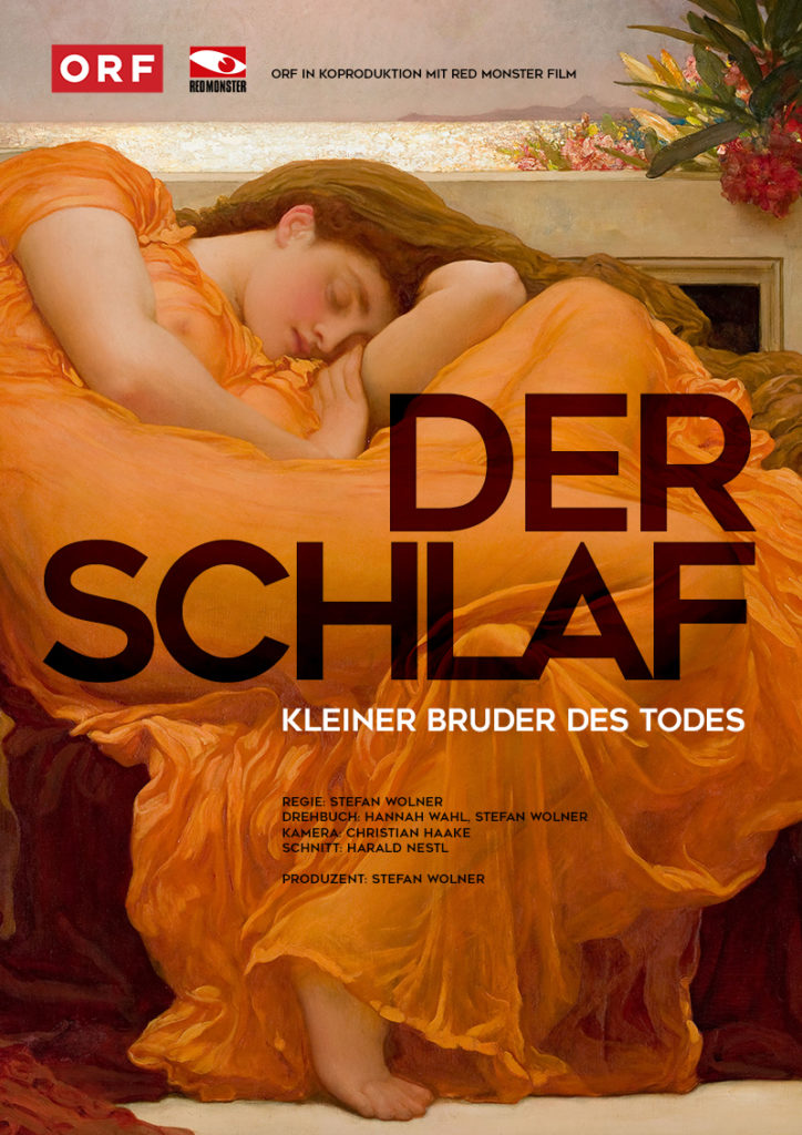 Das Bildnis einer schlafenden Frau. Darauf steht der Titel Der Schlaf.