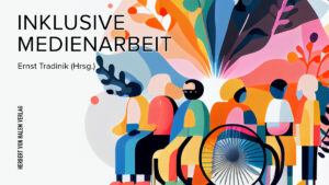 Buchcover. Diverse Menschengruppe symbolisch abgebildet